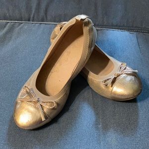 Olive and Edie Rose Gold Ballerina Flats